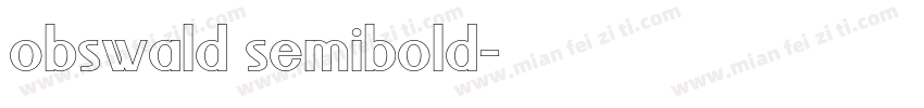 obswald semibold字体转换